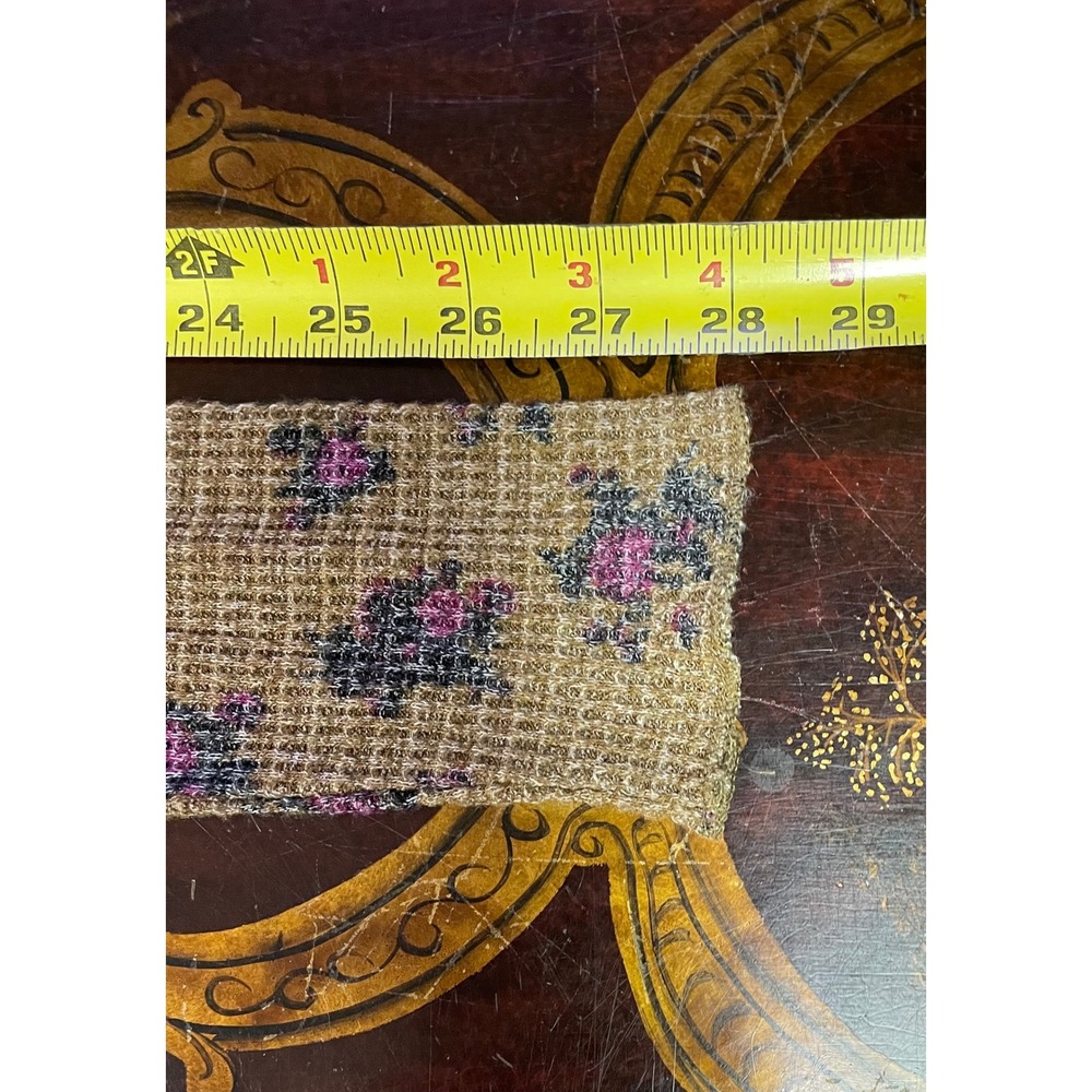 Intimately Free People Brown Floral Waffle Knit Snap Front Thermal Shirt Y2K XL - Picture 10 of 13